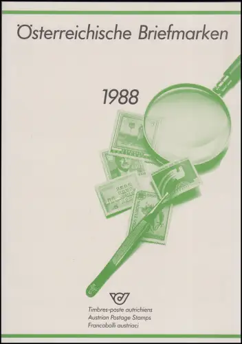 Jahreszusammenstellung der Österreichischen Post 1988 ** postfrisch