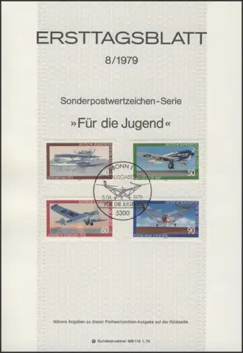 ETB 08/1979 Jugend Flugzeuge Dornier Wal Hubschrauber