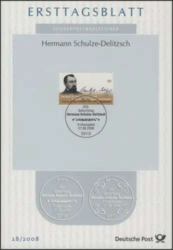 ETB 28/2008 Hermann Schulze-Delitzsch, Politiker