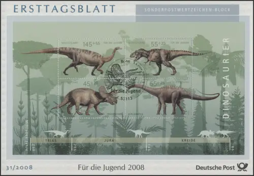 ETB 31/2008 Block 73 Jugend, Dinosaurier