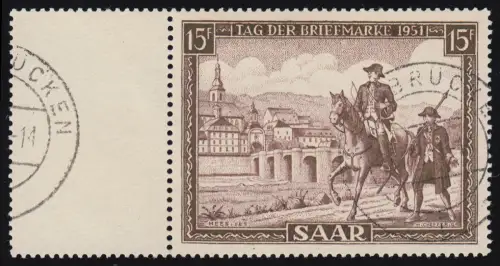 Saarland 305 Tag der Briefmarke: Postbote 1951, gestempelt O