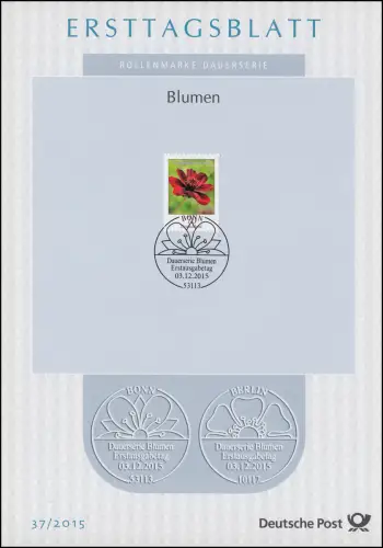 ETB 37/2015 Blumen, Schokoladenkosmee 70 Cent