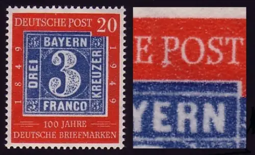 114II Briefmarken 20 Pf - Strich unter P von -POST, postfrisch **