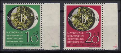 141-142 NBA Wuppertal, Randsatz rechts mit Passerkreuz ** gpr. Schlegel BPP