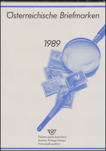 Jahreszusammenstellung der Österreichischen Post 1989 ** postfrisch