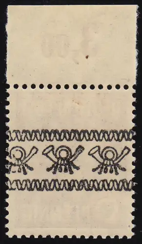 37Ia P OR ndgz Band 6 Pf. Plattendruck, ungefaltet, Abklatsch des Aufdrucks **