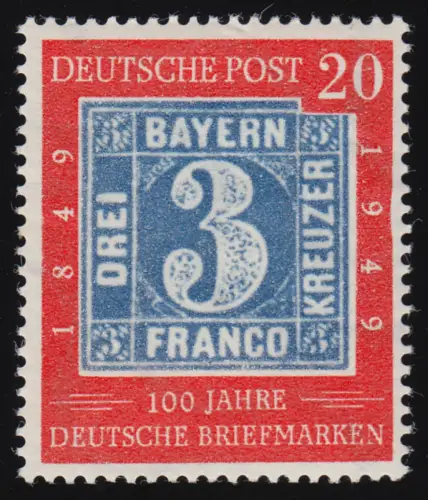 114IV Briefmarken 20 Pf, Plattenfehler Randdelle neben 1949 F. 40, postfrisch **