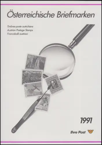 Jahreszusammenstellung der Österreichischen Post 1991 ** postfrisch