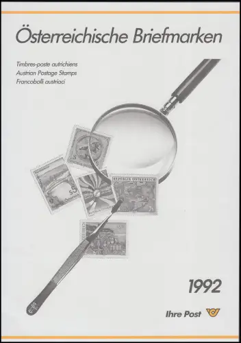Jahreszusammenstellung der Österreichischen Post 1992 ** postfrisch