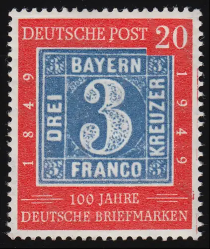 114III Briefmarke 20 Pf. Marke mit PLF III Strich unter P + Randstriche, Befund