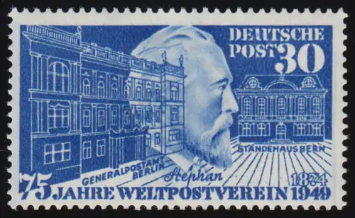 116 II Stephan/UPU PLF gebrochenes T in POST, Feld 25, * Befund Schlegel BPP