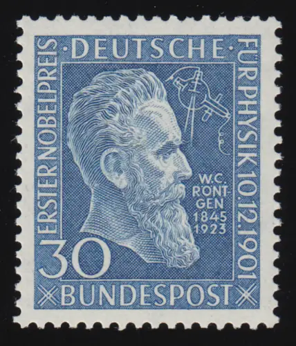 147 Z Röntgen - postfrische Marke ** mit seltenem Wasserzeichen 4Z