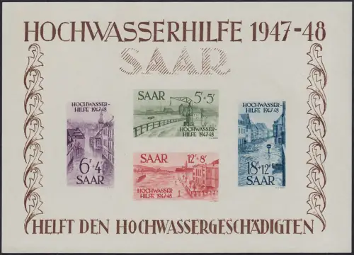 Block 1/2 Hochwasserhilfe Blockpaar, postfrisch **, jeweils Befund BPP