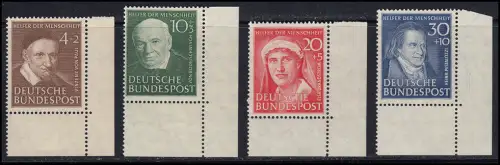 143-146 Wohlfahrt 1951 Ecken unten rechts ungefaltet, postfrisch **