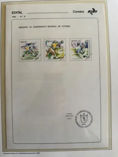 Fußball-WM 1982 Spanien, offizielle FIFA-Sammlung nach Sieger-Abo