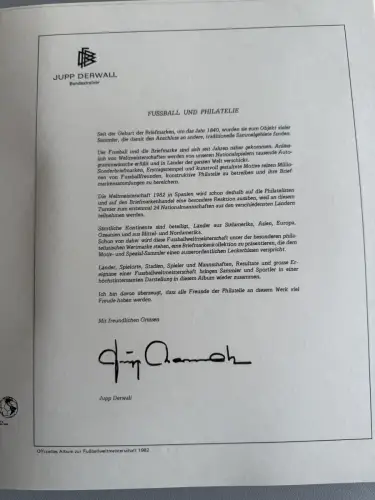 Fußball-WM 1982 Spanien, offizielle FIFA-Sammlung nach Sieger-Abo