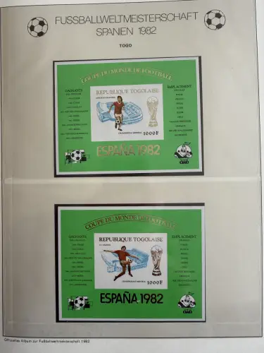 Fußball-WM 1982 Spanien, offizielle FIFA-Sammlung nach Sieger-Abo