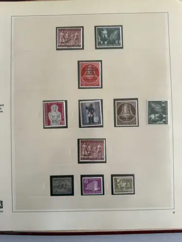 Berlin 1948-1959 Teilsammlung im roten SAFE-Dual-Vordruckringbinder, * / **