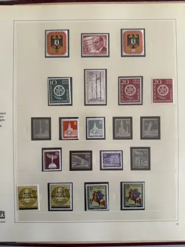Berlin 1948-1959 Teilsammlung im roten SAFE-Dual-Vordruckringbinder, * / **