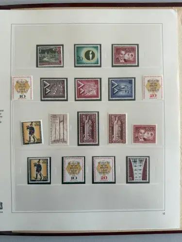 Berlin 1948-1959 Teilsammlung im roten SAFE-Dual-Vordruckringbinder, * / **