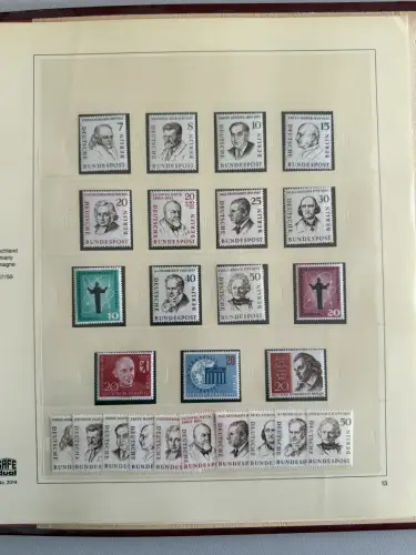 Berlin 1948-1959 Teilsammlung im roten SAFE-Dual-Vordruckringbinder, * / **