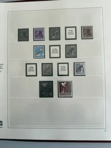 Berlin 1948-1959 Teilsammlung im roten SAFE-Dual-Vordruckringbinder, * / **