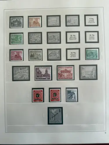 Berlin 1948-1959 Teilsammlung im roten SAFE-Dual-Vordruckringbinder, * / **