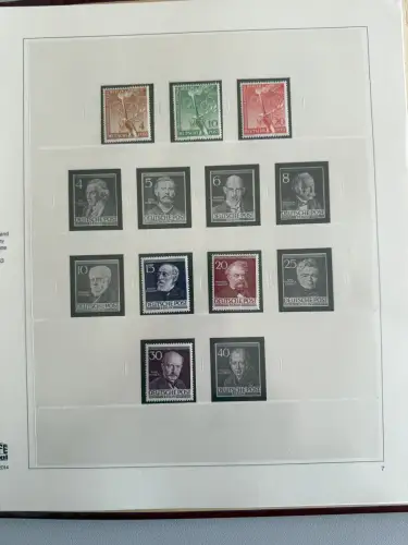 Berlin 1948-1959 Teilsammlung im roten SAFE-Dual-Vordruckringbinder, * / **