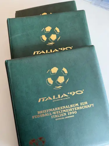 Fußball-WM 1990 Italien, offizielle FIFA-Sammlung nach Sieger-Abo, 3 Bände