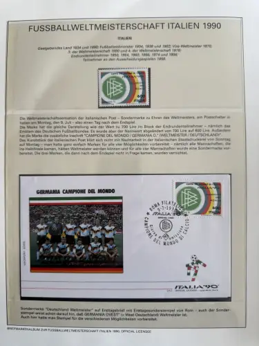Fußball-WM 1990 Italien, offizielle FIFA-Sammlung nach Sieger-Abo, 3 Bände