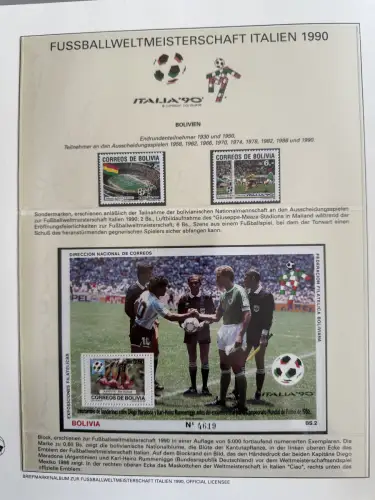 Fußball-WM 1990 Italien, offizielle FIFA-Sammlung nach Sieger-Abo, 3 Bände