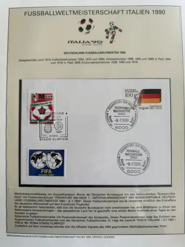 Fußball-WM 1990 Italien, offizielle FIFA-Sammlung nach Sieger-Abo, 3 Bände
