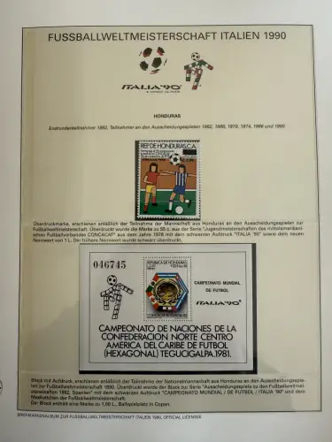 Fußball-WM 1990 Italien, offizielle FIFA-Sammlung nach Sieger-Abo, 3 Bände