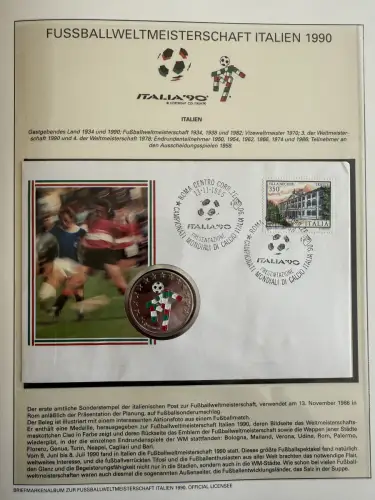 Fußball-WM 1990 Italien, offizielle FIFA-Sammlung nach Sieger-Abo, 3 Bände