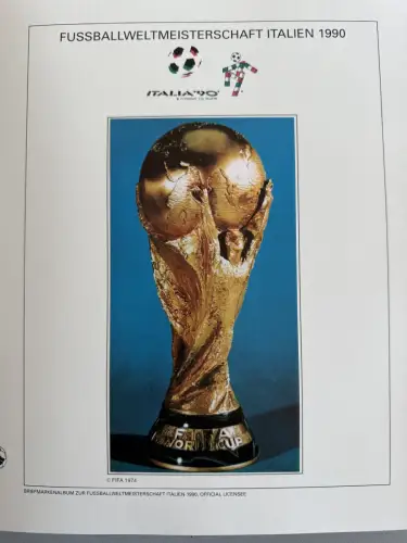 Fußball-WM 1990 Italien, offizielle FIFA-Sammlung nach Sieger-Abo, 3 Bände