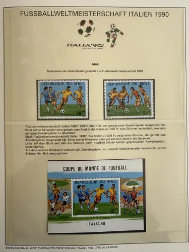 Fußball-WM 1990 Italien, offizielle FIFA-Sammlung nach Sieger-Abo, 3 Bände