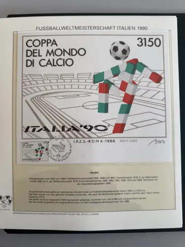 Fußball-WM 1990 Italien, offizielle FIFA-Sammlung nach Sieger-Abo, 3 Bände