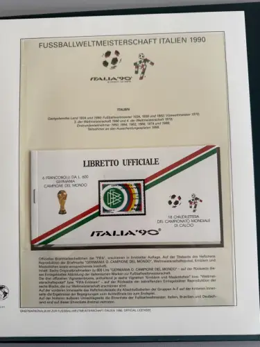 Fußball-WM 1990 Italien, offizielle FIFA-Sammlung nach Sieger-Abo, 3 Bände