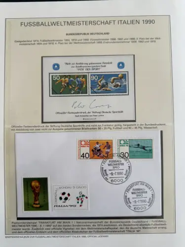 Fußball-WM 1990 Italien, offizielle FIFA-Sammlung nach Sieger-Abo, 3 Bände