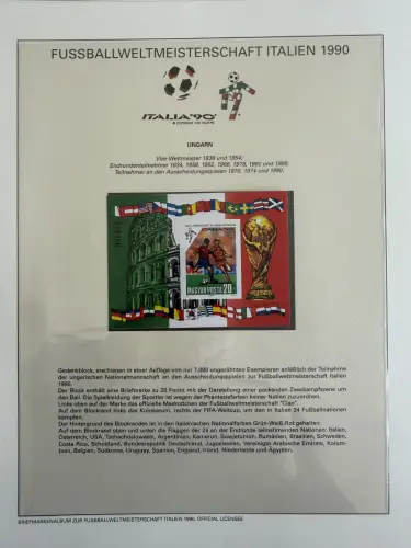 Fußball-WM 1990 Italien, offizielle FIFA-Sammlung nach Sieger-Abo, 3 Bände