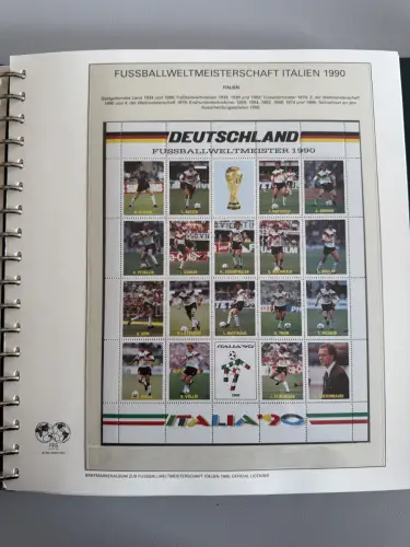 Fußball-WM 1990 Italien, offizielle FIFA-Sammlung nach Sieger-Abo, 3 Bände
