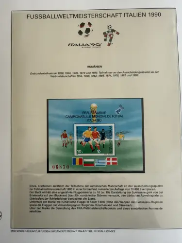 Fußball-WM 1990 Italien, offizielle FIFA-Sammlung nach Sieger-Abo, 3 Bände