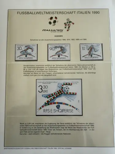 Fußball-WM 1990 Italien, offizielle FIFA-Sammlung nach Sieger-Abo, 3 Bände