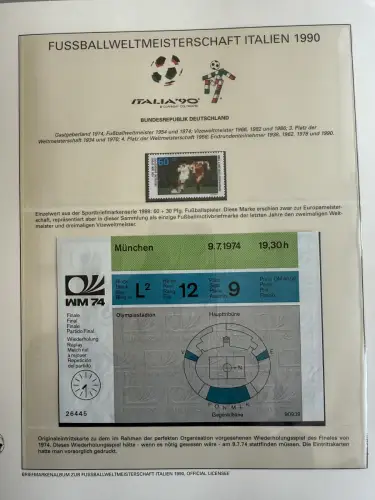 Fußball-WM 1990 Italien, offizielle FIFA-Sammlung nach Sieger-Abo, 3 Bände
