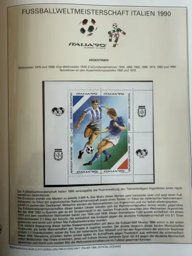 Fußball-WM 1990 Italien, offizielle FIFA-Sammlung nach Sieger-Abo, 3 Bände