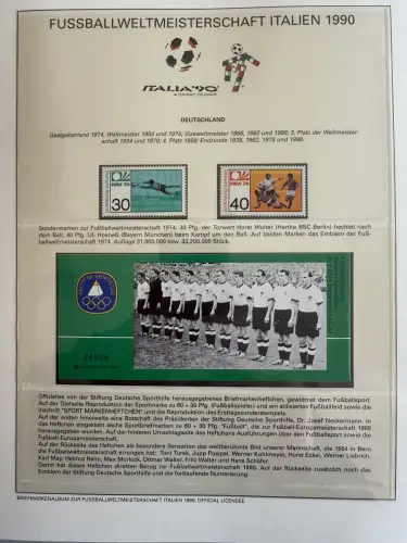 Fußball-WM 1990 Italien, offizielle FIFA-Sammlung nach Sieger-Abo, 3 Bände