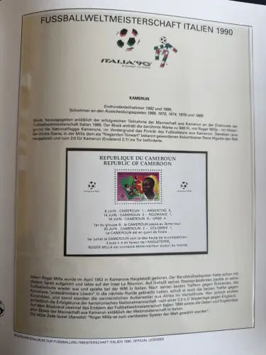 Fußball-WM 1990 Italien, offizielle FIFA-Sammlung nach Sieger-Abo, 3 Bände