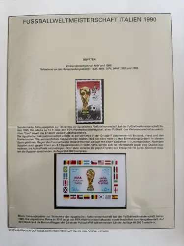 Fußball-WM 1990 Italien, offizielle FIFA-Sammlung nach Sieger-Abo, 3 Bände