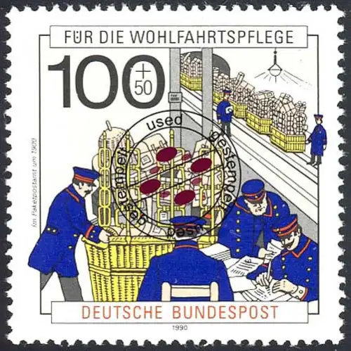 1476 Wofa Paketpostamt 100+50 Pf, gestempelt O