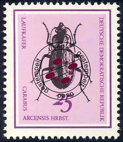 1414 Käfer Feldlaufkäfer 25 Pf, gestempelt O